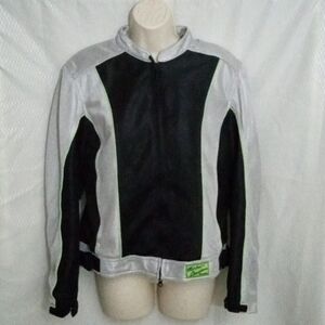 Women's Harley - Davidson Jacket Mash Riding Jacket, M, Black Grey Lime Green a